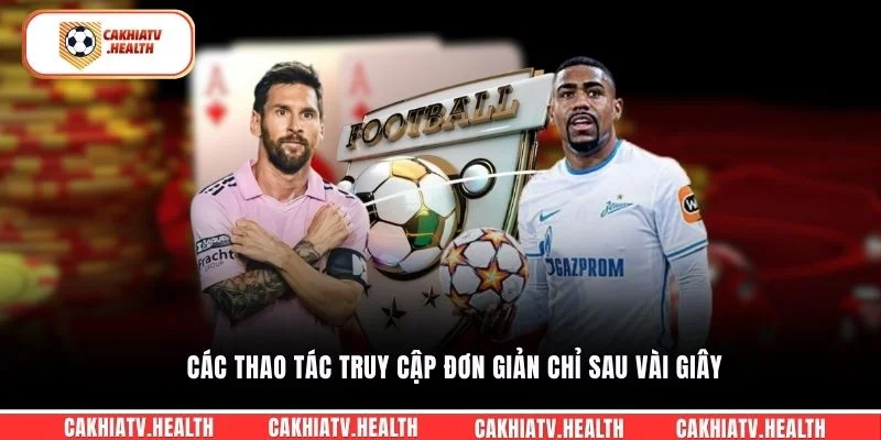 Các thao tác truy cập đơn giản chỉ sau vài giây
